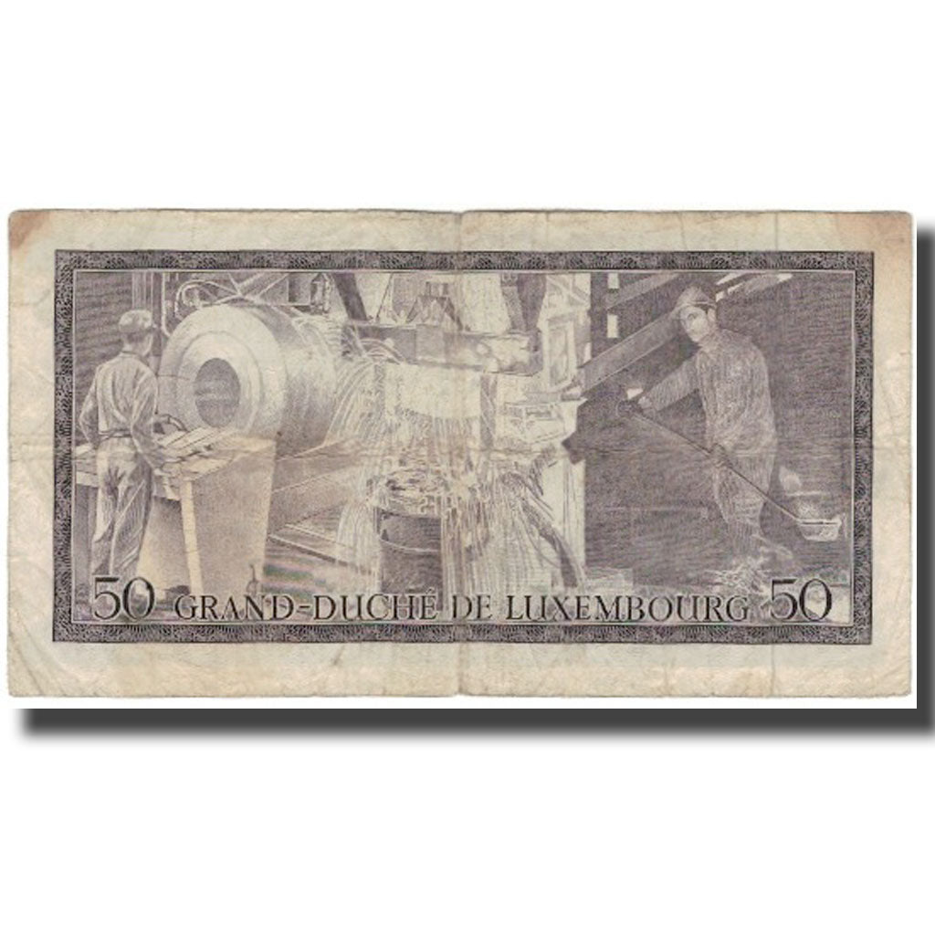 Banknote, Luxembourg, 50 Francs, 1972, 1972-08-25, KM:55a, VF(20-25)