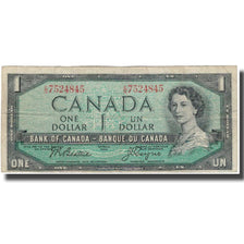 Billete, 1 Dollar, 1954, Canadá, KM:66b, BC+