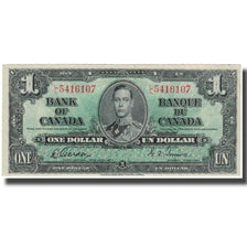 Nota, Canadá, 1 Dollar, 1937, KM:58d, AU(55-58)