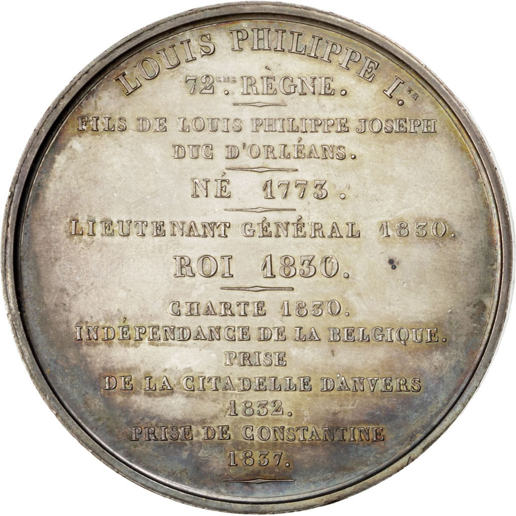 FRANCE, History, Louis Philippe I, Medal, AU(55-58), Caqué, Copper, 51, 74.60