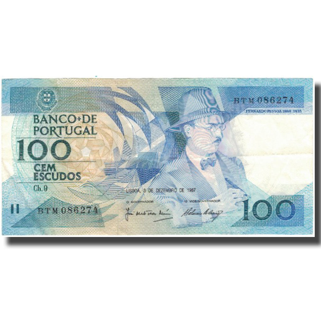 Billete, 100 Escudos, 1987, Portugal, 1987-12-03, KM:179d, EBC