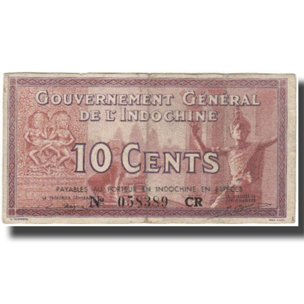 Banknote, FRENCH INDO-CHINA, 10 Cents, Undated (1939), KM:85d, EF(40-45)