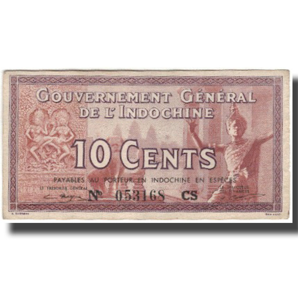 Banknote, FRENCH INDO-CHINA, 10 Cents, Undated (1939), KM:85d, AU(55-58)