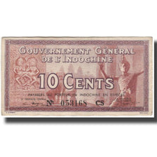 Banknot, FRANCUSKIE INDOCHINY, 10 Cents, Undated (1939), KM:85d, AU(55-58)