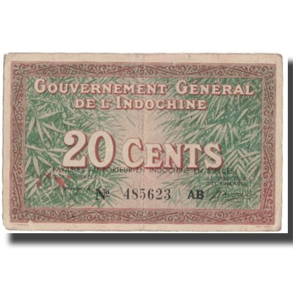 Banknote, FRENCH INDO-CHINA, 20 Cents, Undated (1939), KM:86c, EF(40-45)