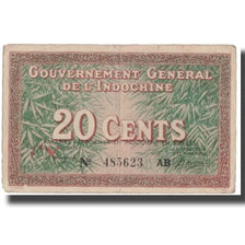 Biljet, FRANS INDO-CHINA, 20 Cents, Undated (1939), KM:86c, TTB