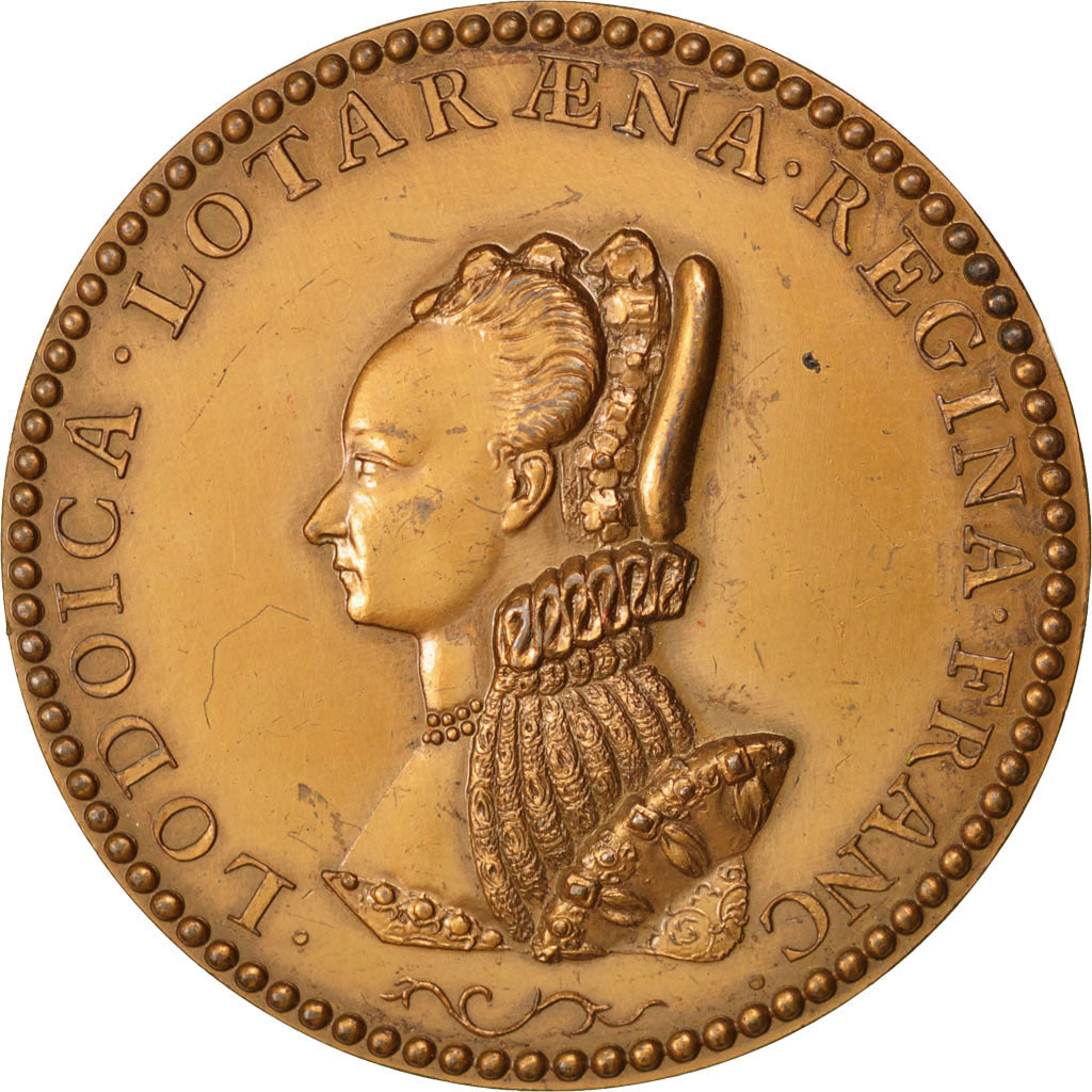 FRANCE, History, Henry III, Medal, 1973, AU(55-58), Bronze, 43, 37.80