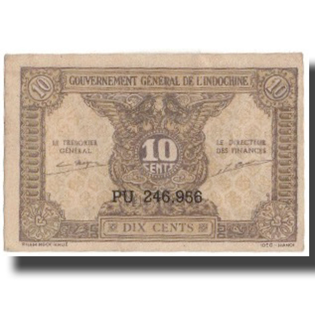Banknote, FRENCH INDO-CHINA, 10 Cents, Undated (1942), KM:89a, AU(55-58)