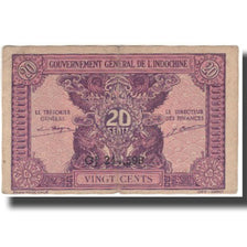 Banknote, FRENCH INDO-CHINA, 20 Cents, Undated (1942), KM:90, VF(30-35)