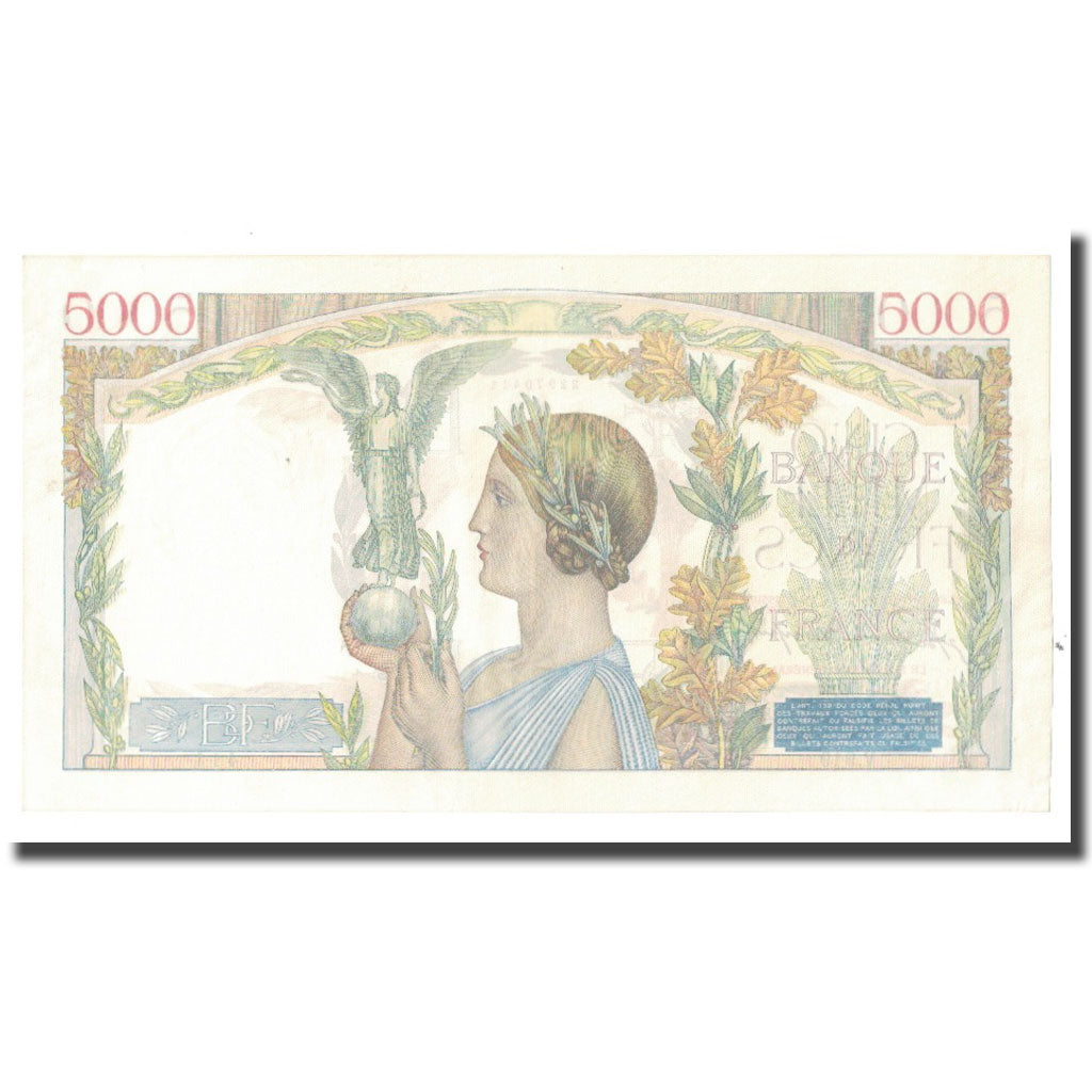 France, 5000 Francs, 1942, 1942-04-02, SUP+, Fayette:46.36, KM:97c