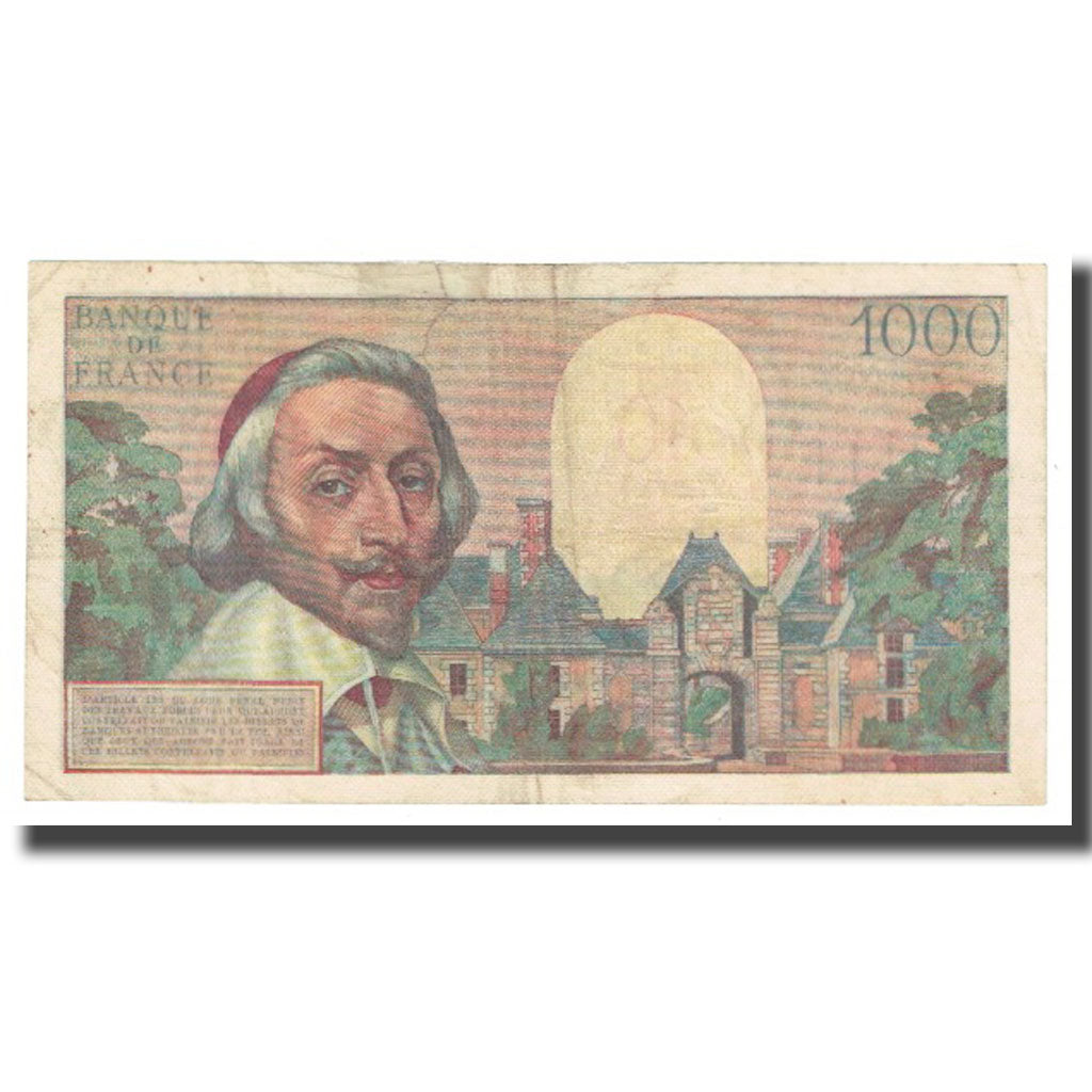 France, 10 Nouveaux Francs on 1000 Francs, 1957, 1957-03-07, TB, Fayette:53.1