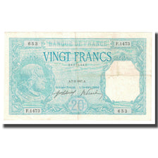 France, 20 Francs, 1917, 07-02-1917, AU(50-53), Fayette:11.02, KM:74