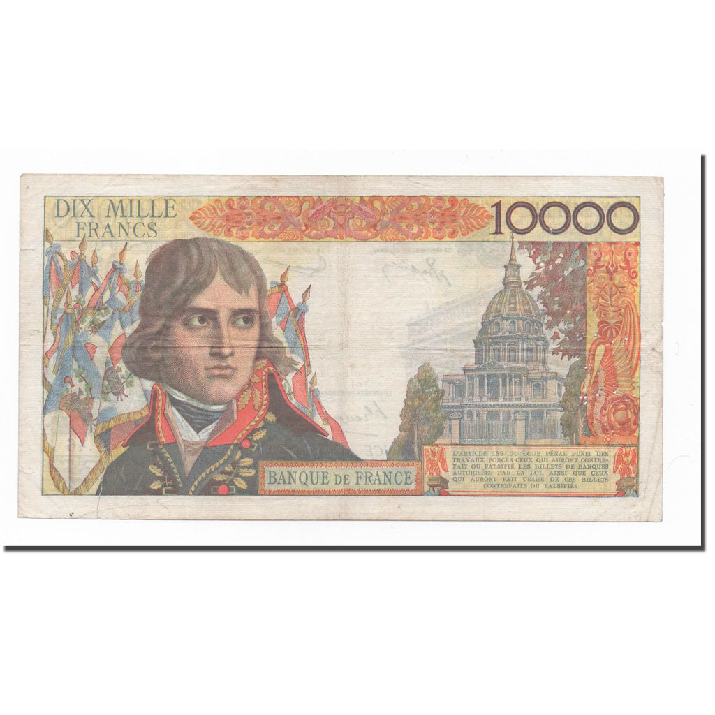 França, 10,000 Francs, Bonaparte, 1956, 1956-12-06, VF(30-35), Fayette:51.6