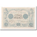 França, 5 Francs, Noir, AU(50-53), Fayette:01,23, KM:60