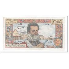 Frankreich, 5000 Francs, Henri IV, 1958, 1958-03-06, SS+, Fayette:49.6, KM:135a