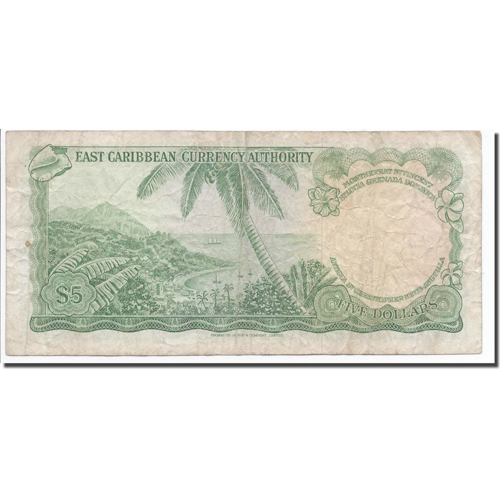 Banknote, East Caribbean States, 5 Dollars, Undated (1965), Undated (1965)
