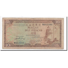 Banknote, Macau, 10 Patacas, 1984, 1984-05-12, KM:59d, VF(20-25)