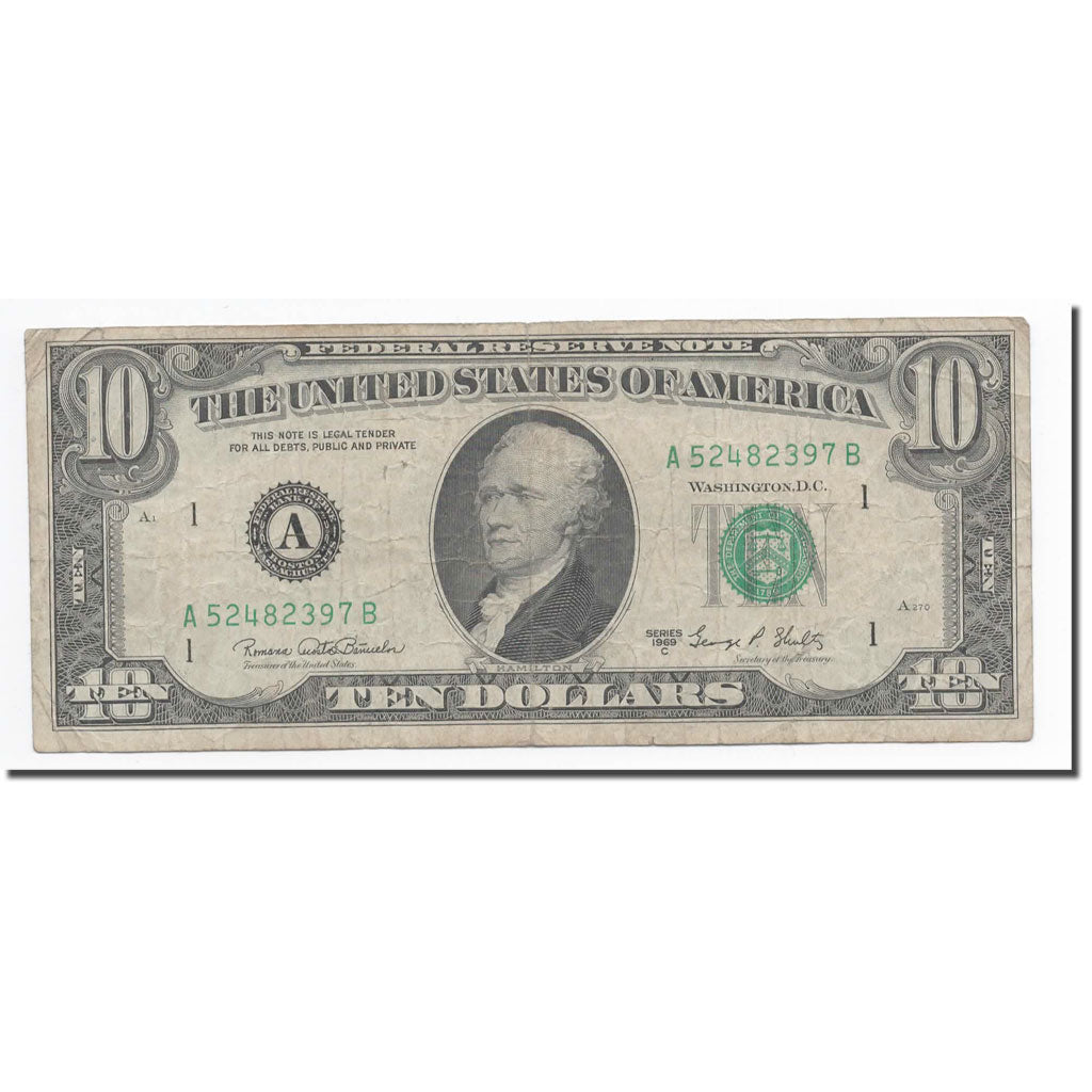 Banknote, United States, Ten Dollars, 1969, 1969, KM:2210, VF(20-25)