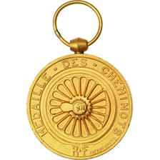 FRANCE, Railway, French Fourth Republic, Medal, 1949, AU(55-58), Bronze, 32,...