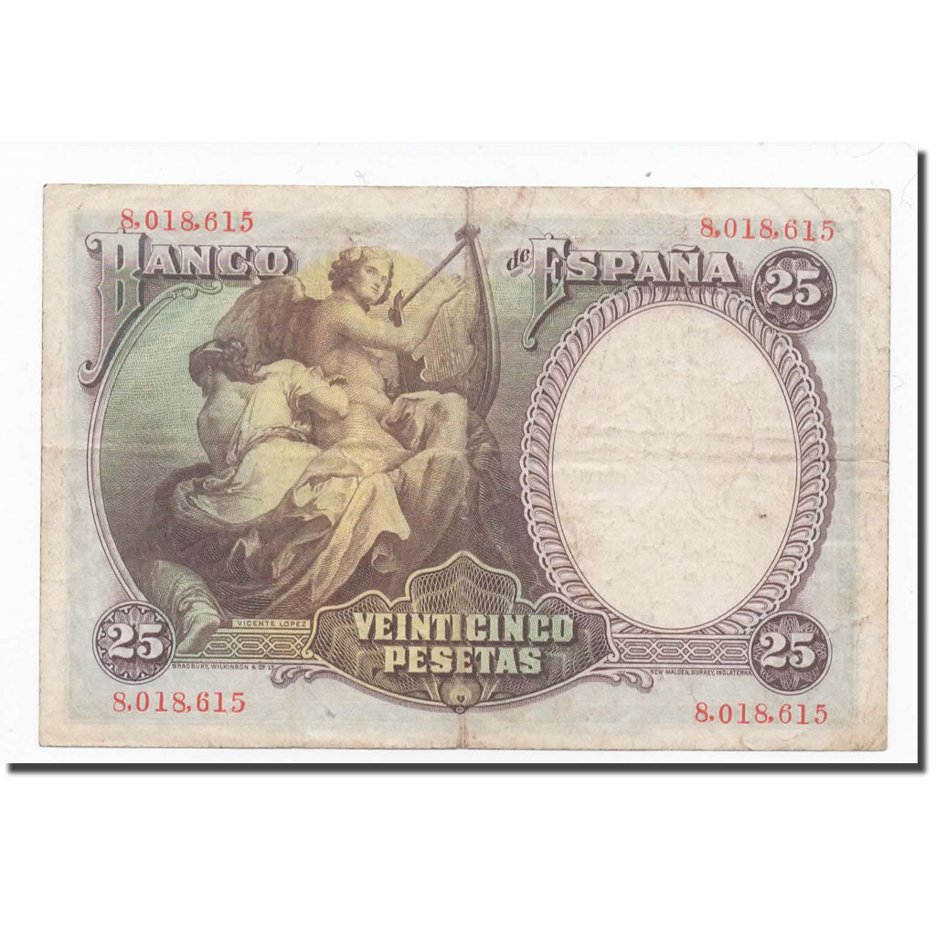 Banknote, Spain, 25 Pesetas, 1931, 1931-04-25, KM:81, EF(40-45)