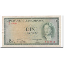 Billete, 10 Francs, Undated (1954), Luxemburgo, KM:48a, MBC