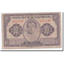 Banknote, Luxembourg, 10 Francs, Undated (1944), KM:44a, F(12-15)