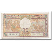 Nota, Bélgica, 50 Francs, 1956, 1956-04-03, KM:133b, VF(20-25)