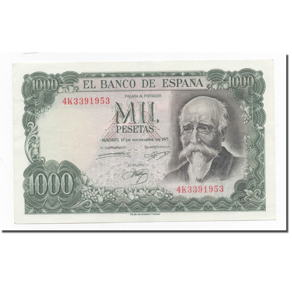 Billet, Espagne, 1000 Pesetas, 1971, 1971-09-17, KM:154, SPL