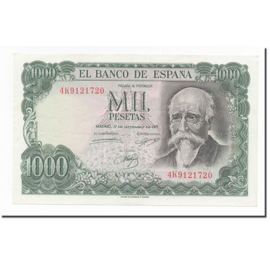 Billete, 1000 Pesetas, 1971, España, 1971-09-17, KM:154, SC