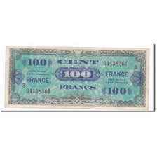 France, 100 Francs, 1945 Verso France, 1944, Série 3, AU(50-53)