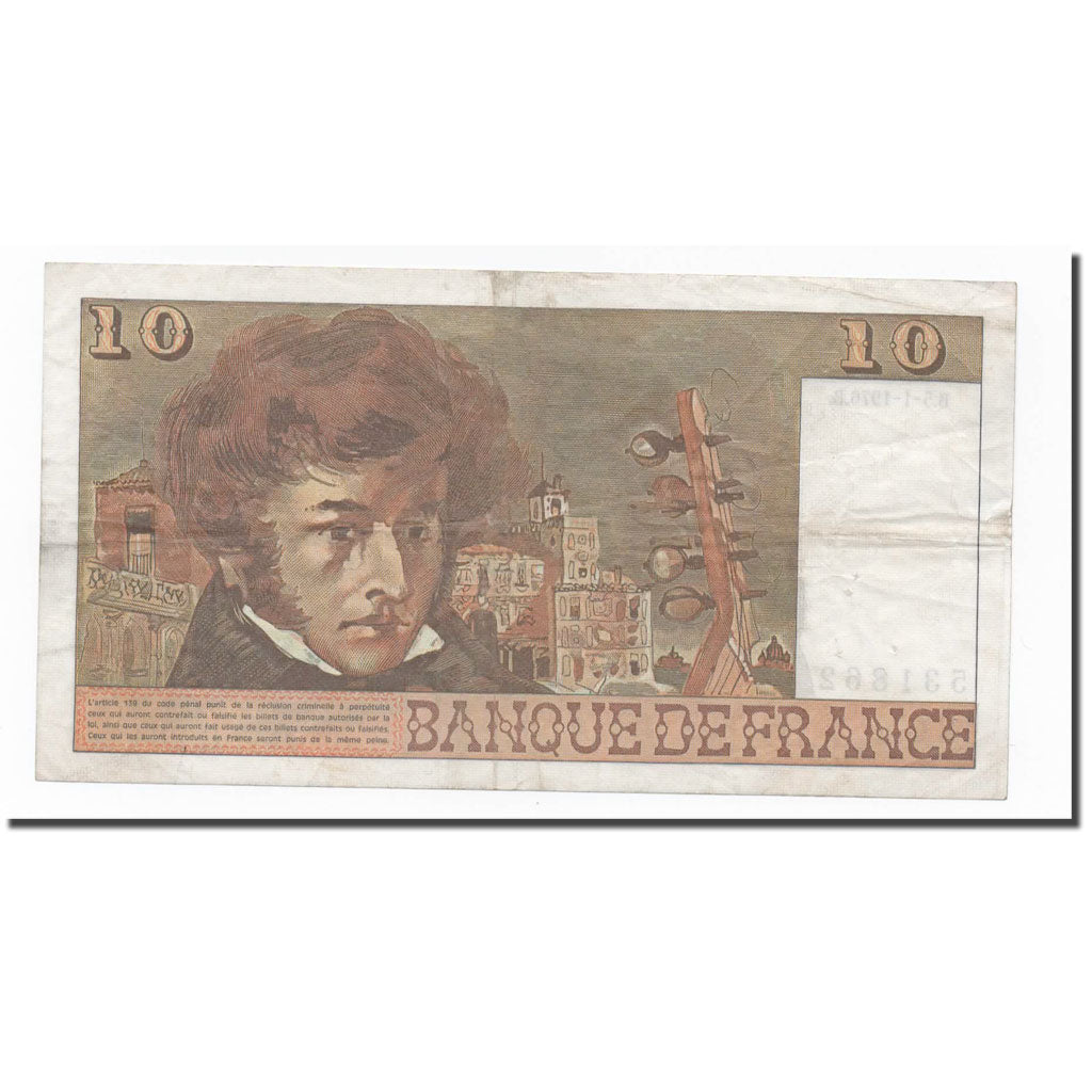 Francia, 10 Francs, Berlioz, 1976, 1976-01-05, MBC, Fayette:F 63.17, KM:150c