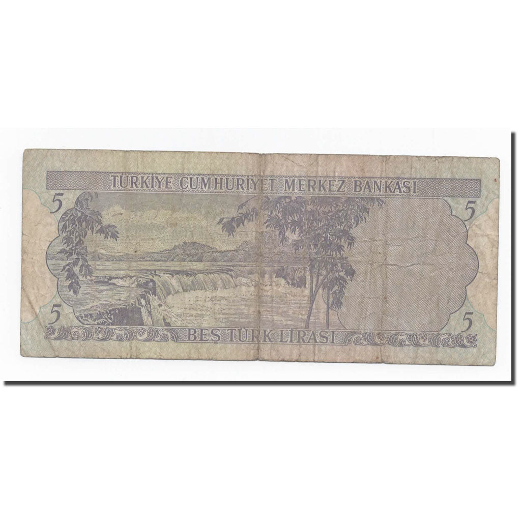 Geldschein, Türkei, 5 Lira, undated 1968, 1968-01-08, KM:179, S