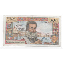 Frankrijk, 50 Nouveaux Francs, Henri IV, 1960, 1960-04-07, TB+, Fayette:58.5