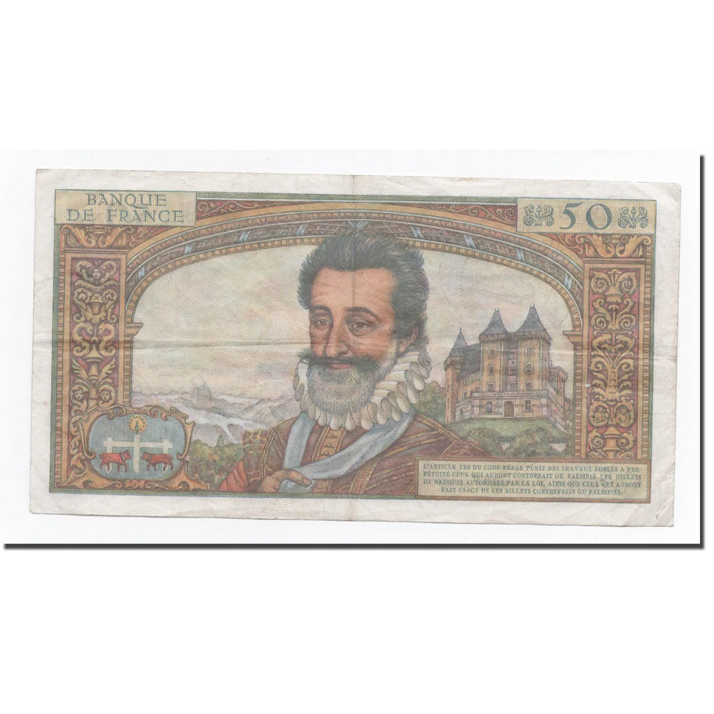 França, 50 Nouveaux Francs, Henri IV, 1960, 1960-04-07, VF(30-35)