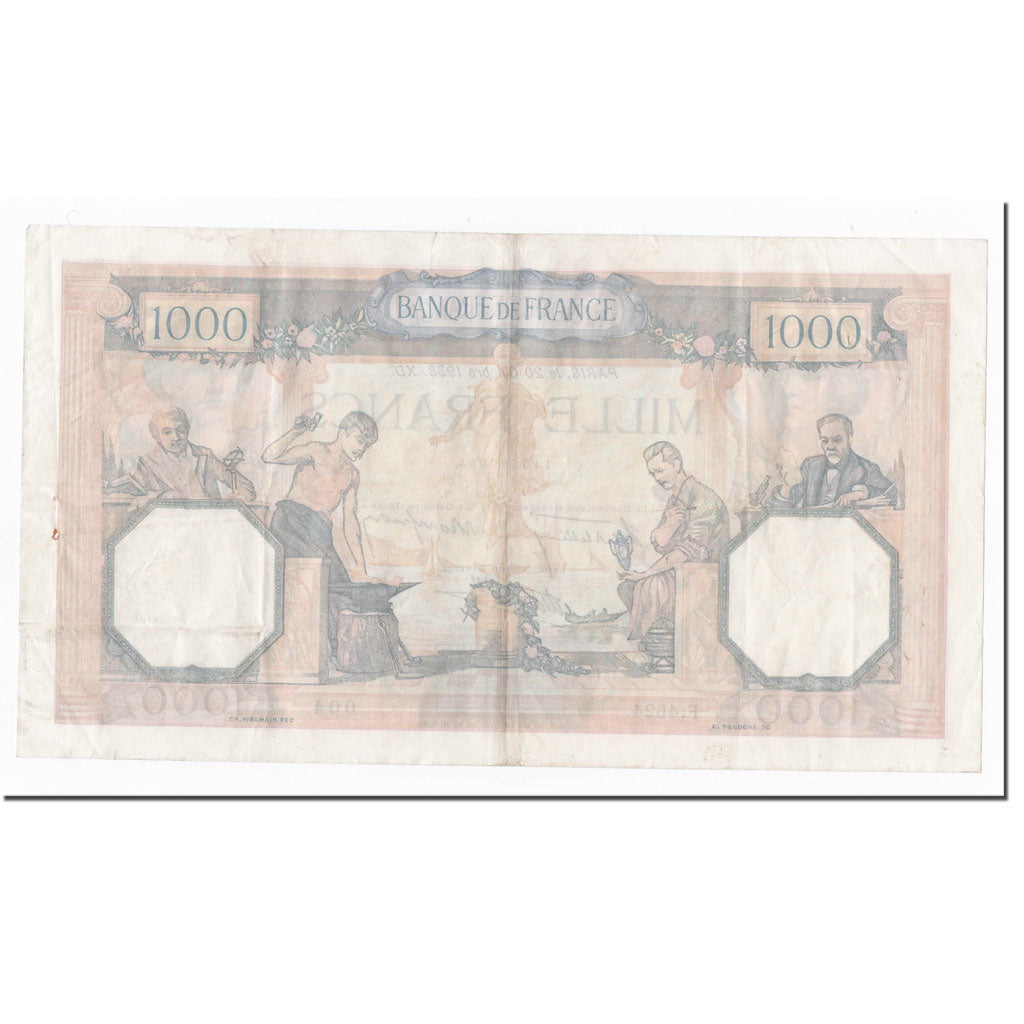 France, 1000 Francs, Cérès et Mercure, 1938, 1938-10-20, TTB, Fayette:38.30