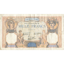 France, 1000 Francs, Cérès et Mercure, 1938, 1938-10-20, VF(20-25)