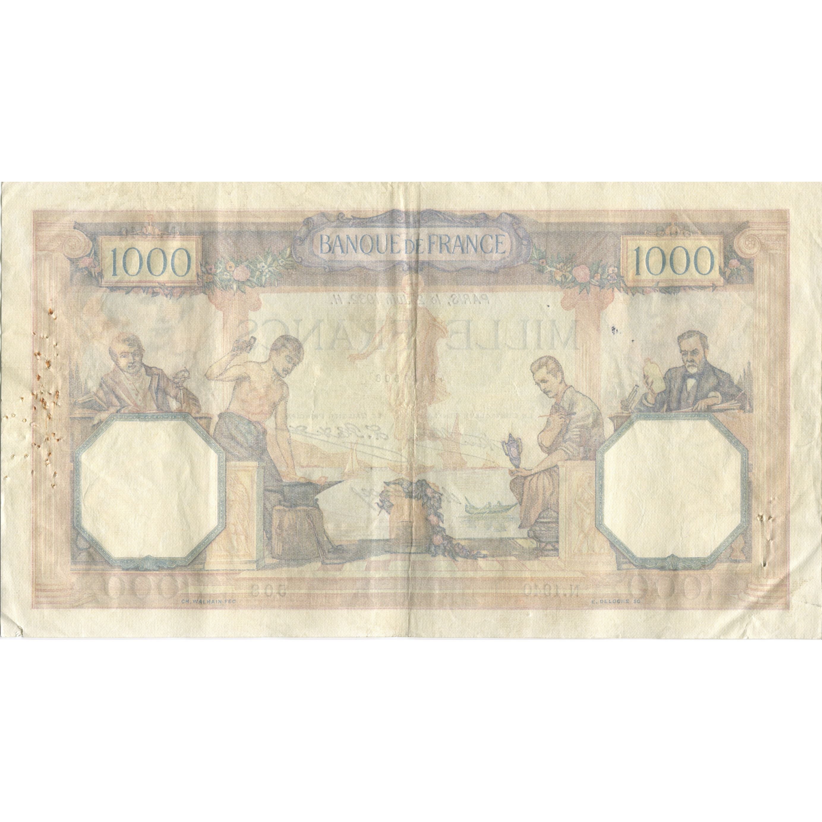 France, 1000 Francs, Cérès et Mercure, 1930, 1930-10-02, VF(30-35)