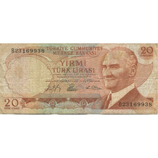 Banknote, Turkey, 20 Lira, 1930, 1930-06-11, KM:181b, VF(30-35)