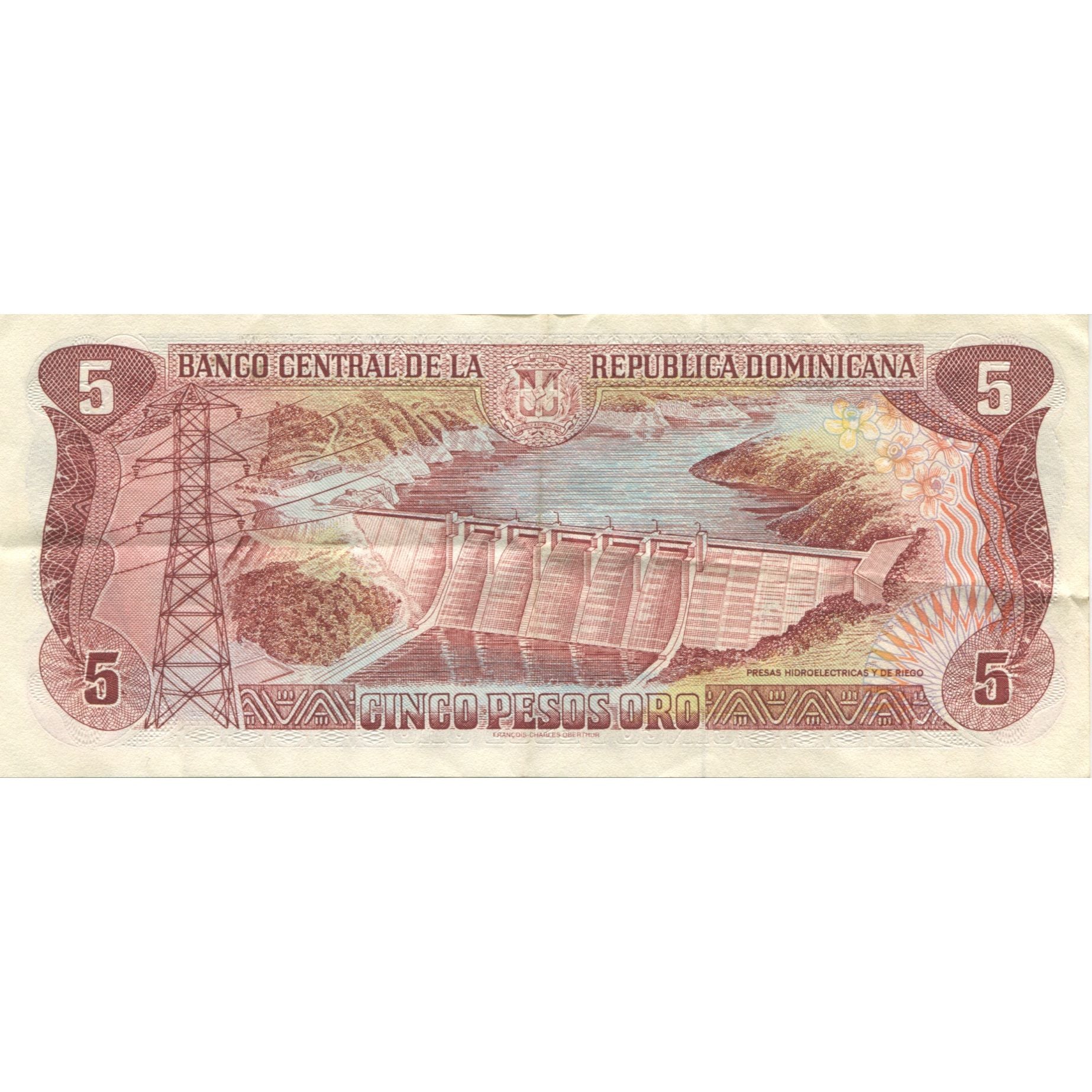 Banknote, Dominican Republic, 5 Pesos Oro, 1997, KM:152b, AU(55-58)