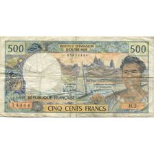 Banknote, New Caledonia, 500 Francs, undated (1969), KM:60e, VF(20-25)