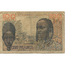 Banknot, Francuska Afryka Zachodnia, 100 Francs, 1956, 1956-10-23, KM:46