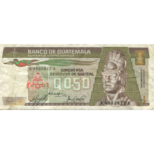 Banknot, Guatemala, 1/2 Quetzal, 1983, 1983-01-06, KM:65, EF(40-45)