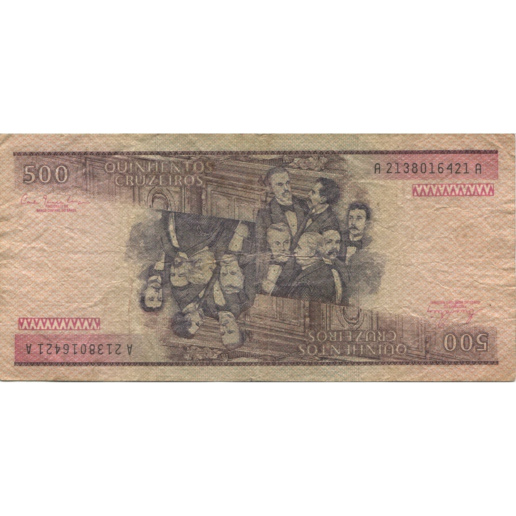 Biljet, Brazilië, 500 Cruzeiros, KM:200a, TB+