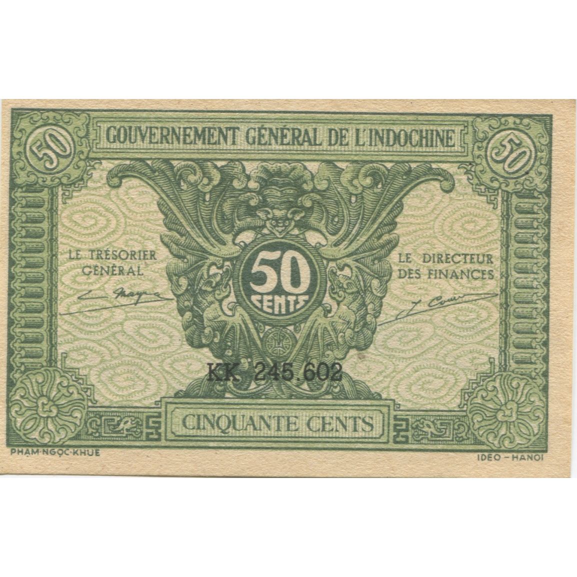 Banknote, FRENCH INDO-CHINA, 50 Cents, KM:91a, UNC(63)