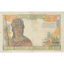Banknote, FRENCH INDO-CHINA, 5 Piastres, KM:55c, AU(50-53)