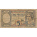 Banknote, FRENCH INDO-CHINA, 5 Piastres, KM:49b, VG(8-10)