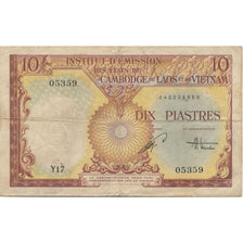 Banknote, FRENCH INDO-CHINA, 10 Piastres = 10 Dong, KM:107, EF(40-45)