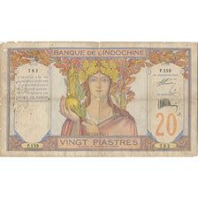 Banknote, FRENCH INDO-CHINA, 20 Piastres, KM:50, VG(8-10)
