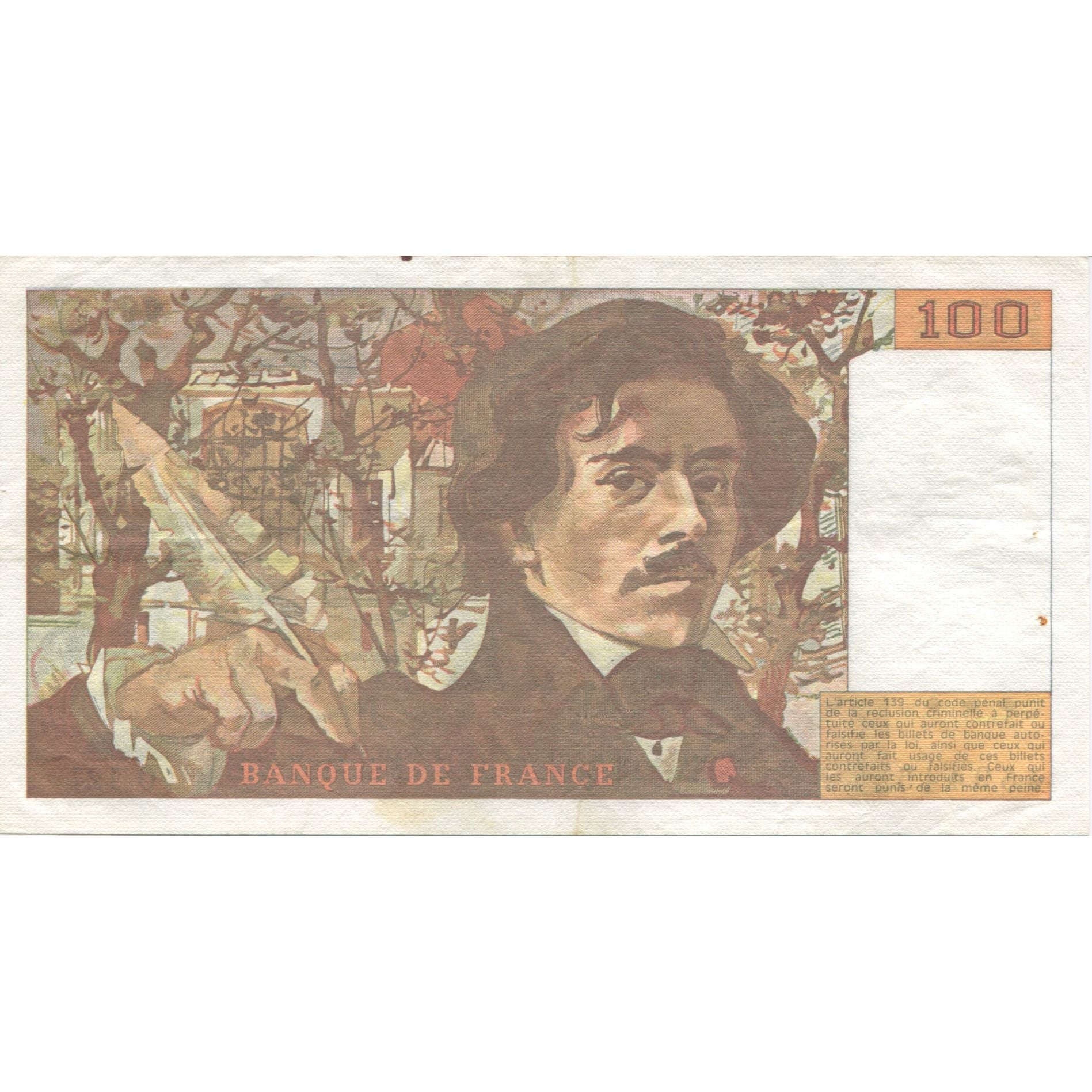 France, 100 Francs, Delacroix, 1987, TTB+, Fayette:69.11, KM:154c