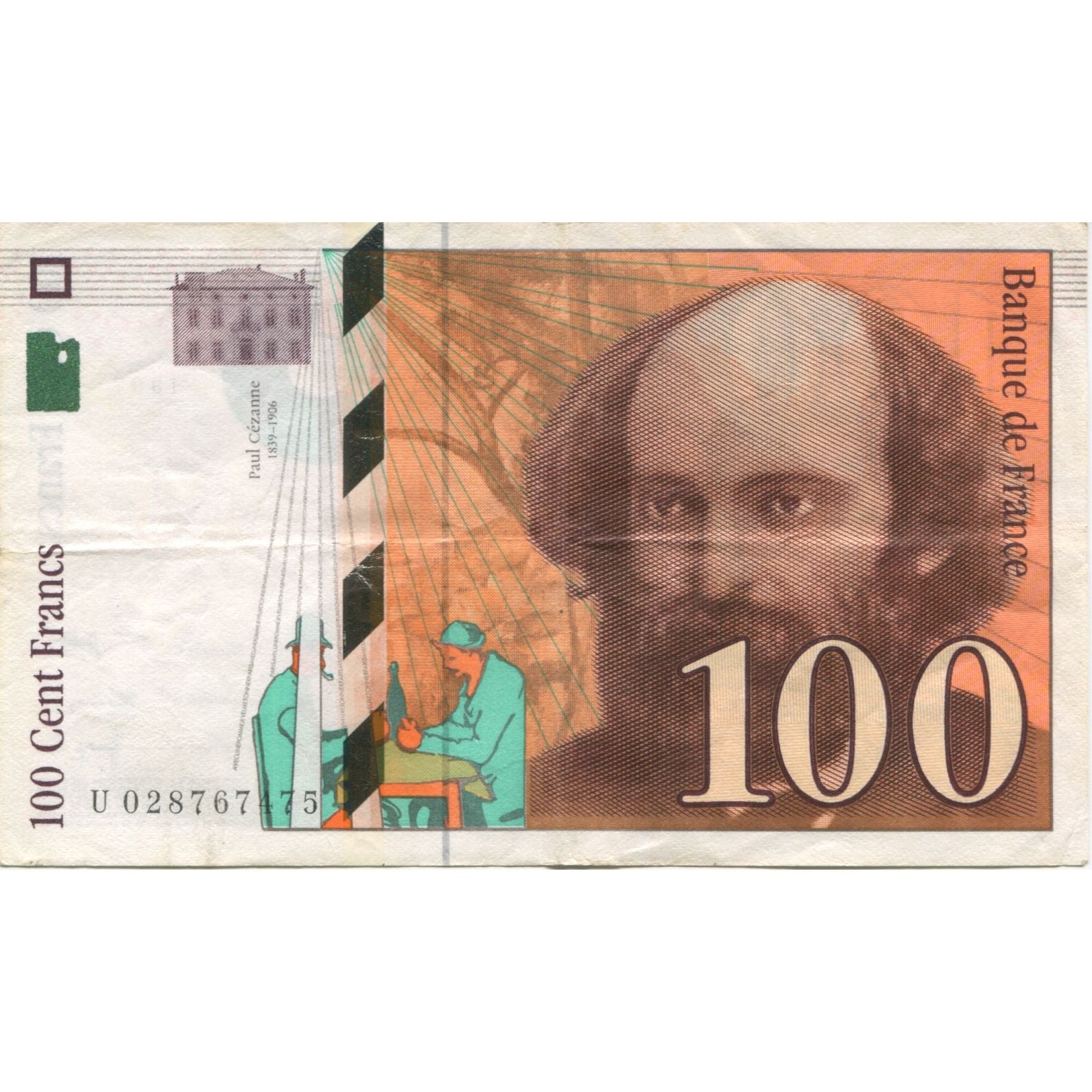 Francia, 100 Francs, Cézanne, 1997, 1997, BB+, Fayette:74.1, KM:158a